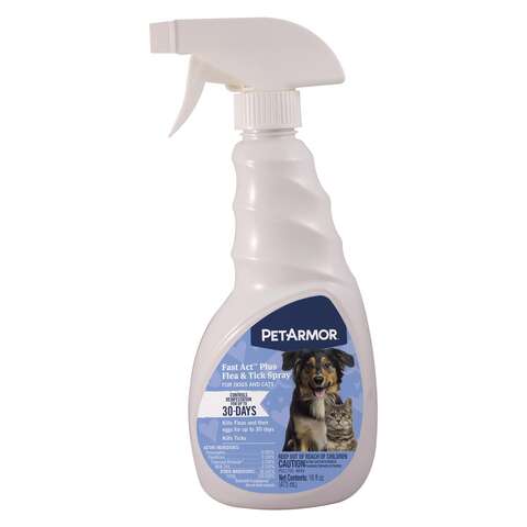 PetArmor Fastact Liquid Cat and Dog Flea and Tick Spray Pyriproxyfen, Pyrethrins, Piperonyl Butoxide