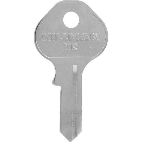 HILLMAN M-1P Padlock Key Blank M13 Single, Pack of 10