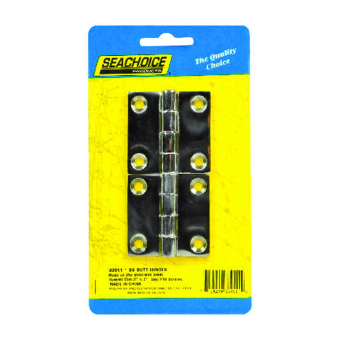 Seachoice Stainless Steel 2 in. L X 2 in. W Butt Hinges 2 pk