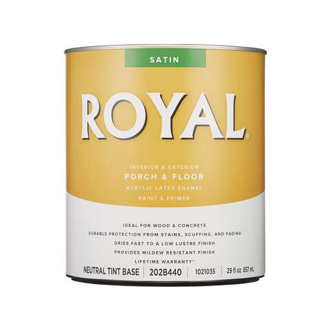 Royal Satin Neutral Base Porch & Floor Paint 1 qt, Pack of 4