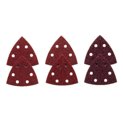 Bosch 3-1/2 in. L X 3.75 in. W Assorted Grit Aluminum Oxide Detail Sanding Triangle 6 pk