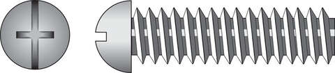 HILLMAN No. 8-32 X 1-3/4 in. L Combination Round Head Zinc-Plated Steel Machine Screws 100 pk