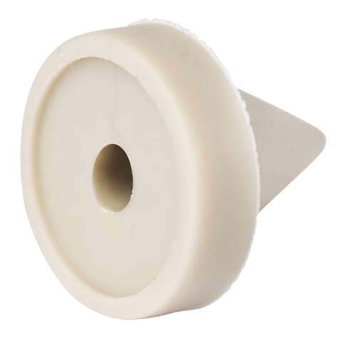 Brinks Plastic Off White Door Bumper Mounts to base trim 1/2 in.