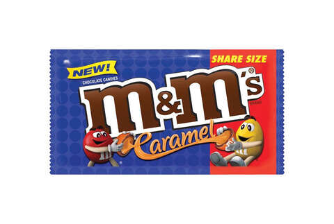 M&M's Caramel Chocolate Candies 2.83 oz, Pack of 24
