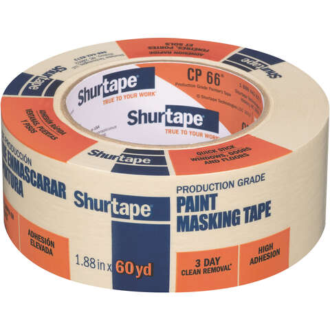 Shurtape CP 66 1.88 in. W X 60 yd L Beige High Strength Painter's Tape 1 pk, Pack of 24