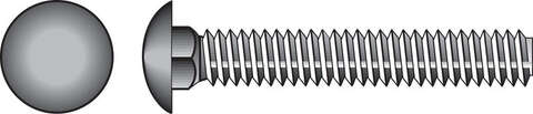 HILLMAN 0.375 in. X 4 in. L Stainless Steel Carriage Bolt 25 pk