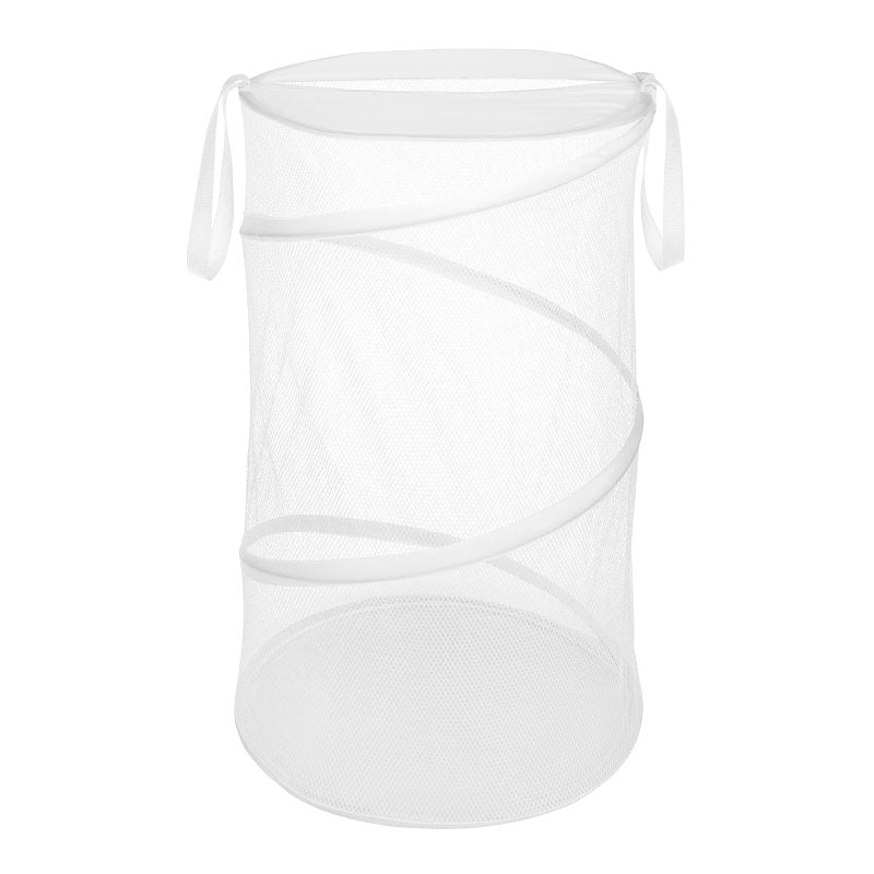 Whitmor 6233-1170-WHT Collapsible Hamper, Polyester Bag, White, 15 in W