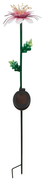 Boston Harbor 26523 Solar Stick Light, Ni-Mh Battery, AA Battery, 10-Lamp, LED Lamp, Metal/Plastic Fixture, Pink/White, Pack of 9