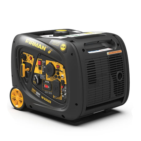 Firman Whisper Series W03083 Inverter Generator, 20 to 30 A, 120 VAC, Gasoline, 1.8 gal Tank, 10 hr Run Time