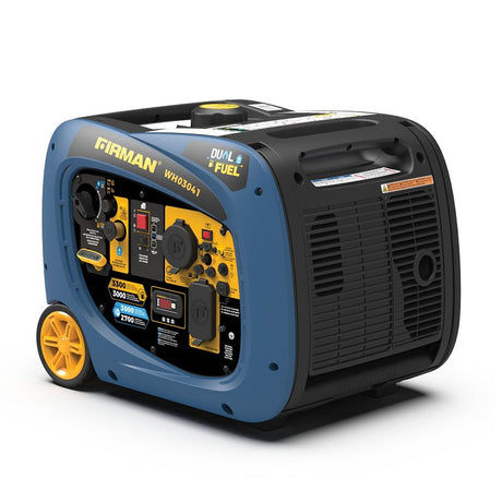 Firman WH03041 Portable Inverter Generator, 30 A, 120 VAC, Gasoline, LPG, 1.8 gal Tank, 9 hr Run Time, Recoil Start
