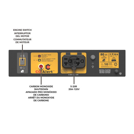 Firman Performance Series P01204 Portable Generator, 30 A, 120 V, 1200 w,Gas, 10 hr Run Time, Recoil Start