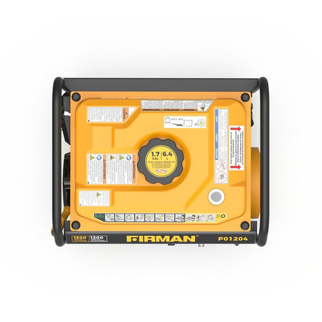 Firman Performance Series P01204 Portable Generator, 30 A, 120 V, 1200 w,Gas, 10 hr Run Time, Recoil Start