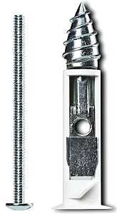 Cobra Anchors 360S Driller Toggle Bolt, 2 in L, Zinc, Chrome Zinc, 90 lb, 2/PK
