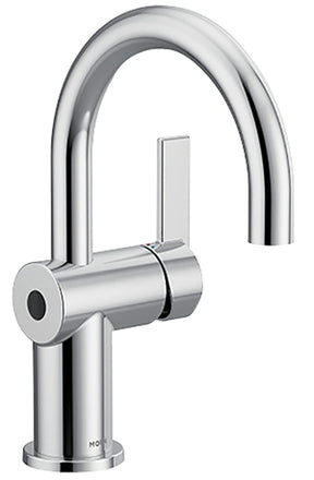 Moen Cia Series 6221EW Bathroom Faucet, 1.2 gpm, 1-Handle, Metal, Chrome, Lever Handle, High-Arc Spout