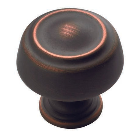 Amerock Kane & Crosley Collection Round Cabinet Knob 1-1/4 in. D 1-1/4 in. Oil Rubbed Bronze 1 pk