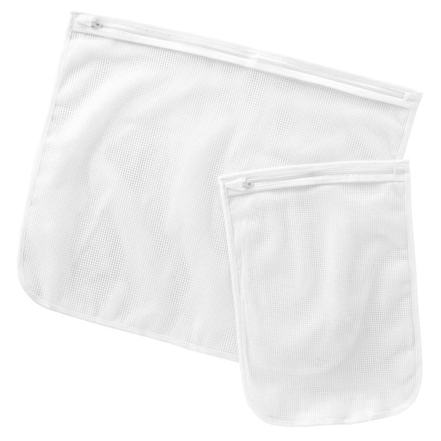Whitmor 6154-140 Wash Bag, Nylon Bag, White, 6 in W, 10 in H, 1/2 in D