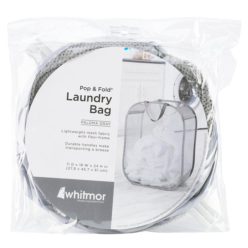 Whitmor 6880-983-AST Pop and Fold Laundry Bag, Assorted