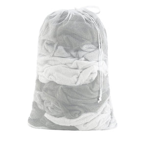 Whitmor 6154-111 Laundry Bag, Drawstring Cord Closure, Polyester, White