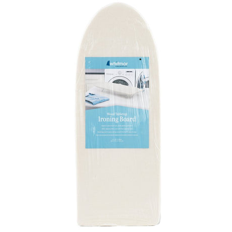 Whitmor 6169-6738 Ironing Board, 32 in L x 12 in W Board, Wood Board, Cream Board, Tabletop Board