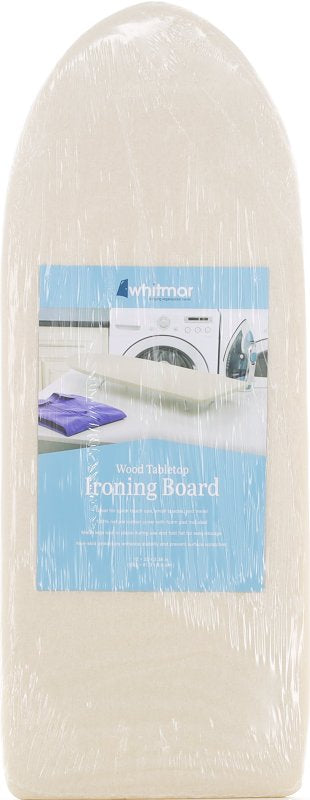 Whitmor 6169-6738 Ironing Board, 32 in L x 12 in W Board, Wood Board, Cream Board, Tabletop Board