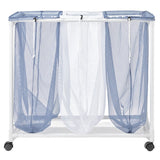 Whitmor 6208-2417 Triple Mesh Laundry Sorter, Plastic Bag, White, 28.4 in W, 30 in H, 15.4 in D
