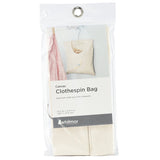 Whitmor 6462-789 Clothespin Bag, Canvas, Natural, 11-1/2 in L, 5-3/4 in W