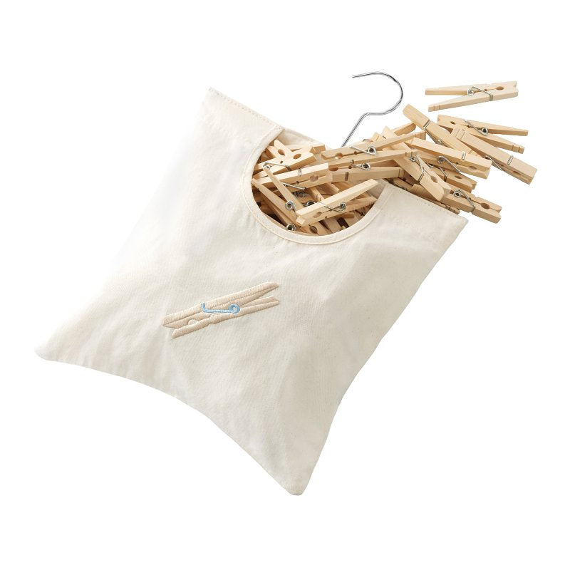Whitmor 6462-789 Clothespin Bag, Canvas, Natural, 11-1/2 in L, 5-3/4 in W
