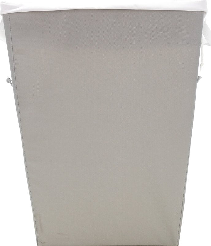 Whitmor 6744-3970-ALY Laundry Basket, Fabric Bag, Gray, 18 in W, 22 in H, 13 in D