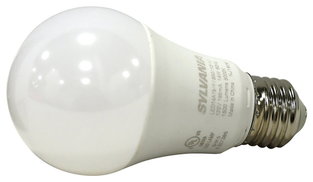 Sylvania 78103 LED Bulb, General Purpose, A19 Lamp, 100 W Equivalent, E26 Lamp Base, Frosted, Daylight Light