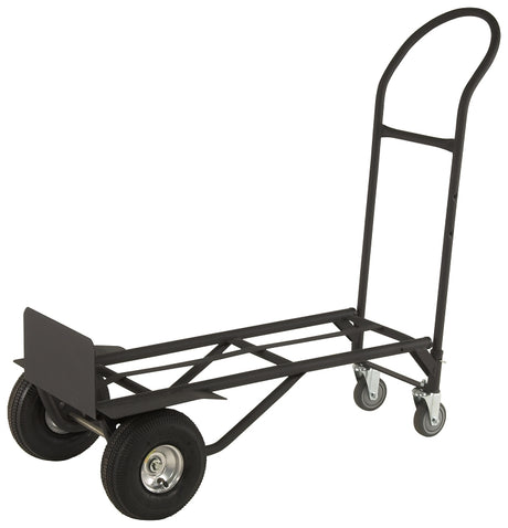 ProSource YY-600-2 Hand Truck, 14 in W Toe Plate, 7-3/4 in D Toe Plate, 800 lb Horizontal, 400 lb Vertical, Black