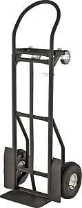 ProSource YY-600-2 Hand Truck, 14 in W Toe Plate, 7-3/4 in D Toe Plate, 800 lb Horizontal, 400 lb Vertical, Black