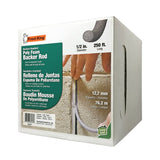 Frost King C22CP Caulk Saver Tape, 1/2 in W, 250 ft L, Poly Foam, Gray