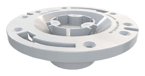 Oatey 43507 Closet Flange with Test Cap, 7 in Dia x 2.05 in H Dimensions, 3 in Connection, PVC, White, For: Most Toilets