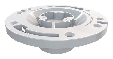 Oatey 43507 Closet Flange with Test Cap, 7 in Dia x 2.05 in H Dimensions, 3 in Connection, PVC, White, For: Most Toilets