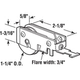 Prime-Line D 1518 Roller Assembly, 1-1/4 in Dia Roller, 5/16 in W Roller, Steel, 1-Roller, K-Tab Mounting