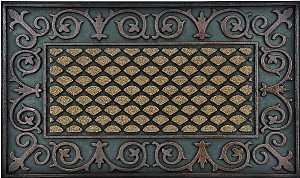 Simple Spaces DM-183002 Door Mat, 30 in L, 18 in W, Walnut Elegant Aesthetic Pattern, Walnut Surface, Chocolate