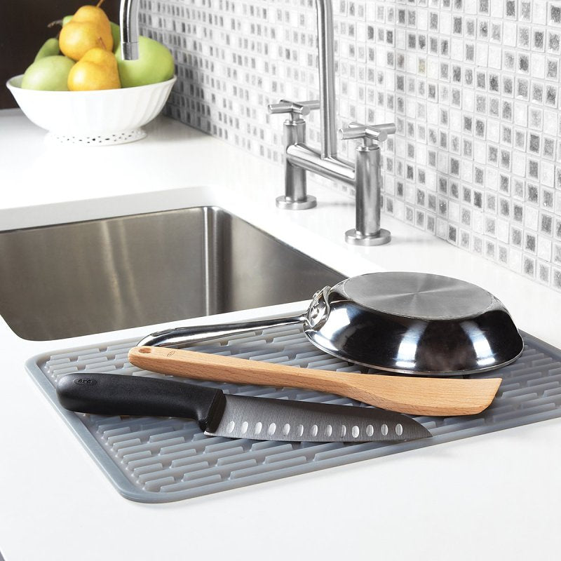 Oxo 1410880 Dish Drying Mat, 16.9 in L, 12-1/2 in W, Silicone