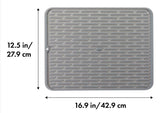 Oxo 1410880 Dish Drying Mat, 16.9 in L, 12-1/2 in W, Silicone