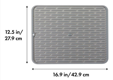 Oxo 1410880 Dish Drying Mat, 16.9 in L, 12-1/2 in W, Silicone