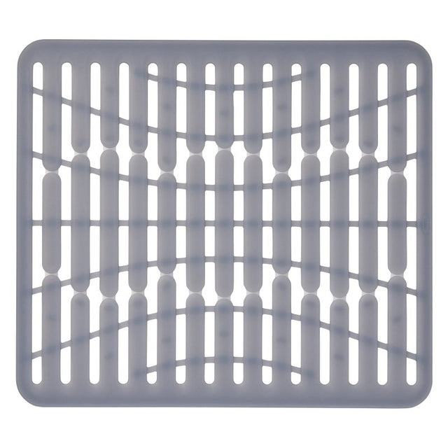Good Grips 13138100 Sink Mat, 12-3/4 in L, 11-1/4 in W, 1/4 in Thick, Silicone, Gray, Pack of 6