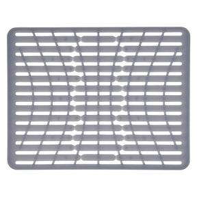 Good Grips 13138200 Sink Mat, 16-1/4 in L, 12-3/4 in W, 1/4 in Thick, Silicone, Gray, Pack of 6