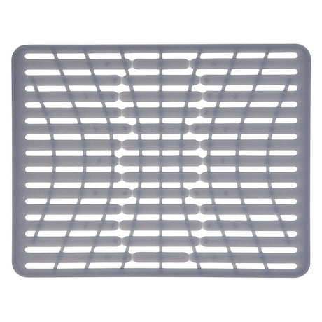 Good Grips 13138200 Sink Mat, 16-1/4 in L, 12-3/4 in W, 1/4 in Thick, Silicone, Gray, Pack of 6