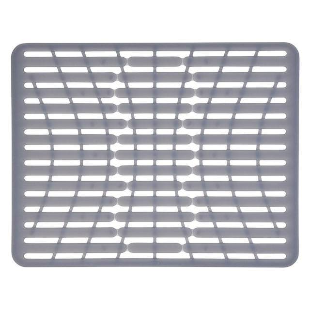 Good Grips 13138200 Sink Mat, 16-1/4 in L, 12-3/4 in W, 1/4 in Thick, Silicone, Gray, Pack of 6