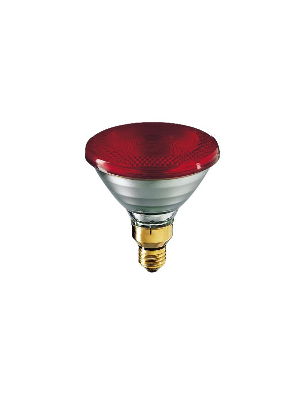 Philips 232306 Incandescent Bulb, 175 W, PAR38 Lamp, E26 Medium Lamp Base, Red Light, 5000 hr Average Life, Pack of 12
