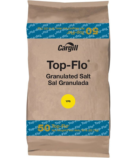 Cargill Top-Flo Series 100012546 Salt, Granular, Plain, 50 lb Bag