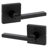 Kwikset Signature Series 720HFL SQT 514 CP Passage Lever, Matte Black, Zinc, Reversible Hand, ADA Compliant