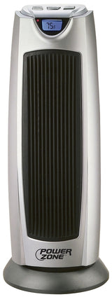PowerZone KPT-2000BN Ceramic Tower Heater, 12.5 A, 120 V, 750 to 1500 W, 2-Heat Setting, Gray