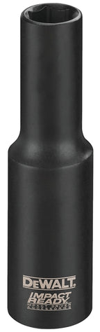 DEWALT IMPACT READY DW22922 Impact Socket, 7/8 in Socket, 1/2 in Drive, Square Drive, 6-Point, Steel, Black Phosphate