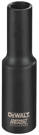 DEWALT IMPACT READY DW22962 Impact Socket, 1-1/8 in Socket, 1/2 in Drive, Square Drive, 6-Point, Steel, Black Oxide