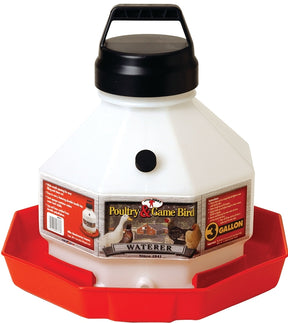 Little Giant PPF3 Poultry Waterer, 3 gal Capacity, Plastic, Red, Pack of 2